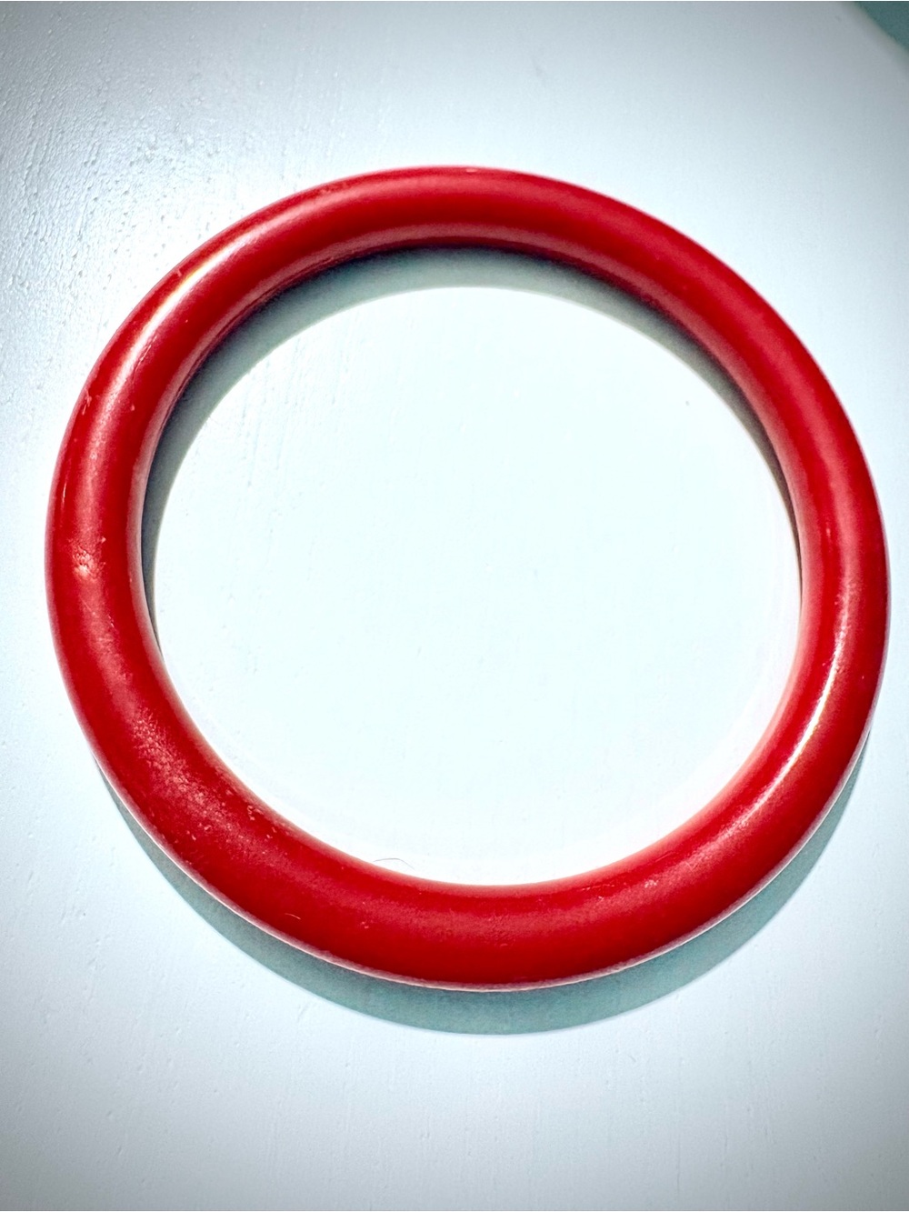 Bright Red Vintage Plastic Bangle